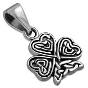 Tiny Plain Shamrock Pendant, pn524